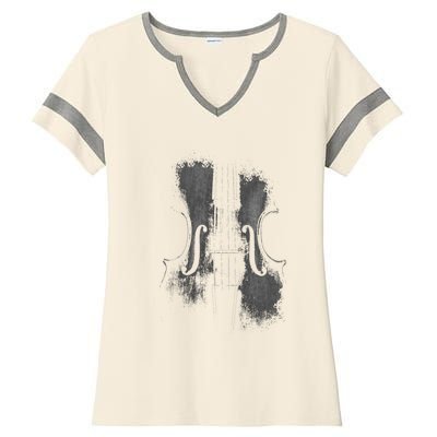 Violin Player Instrument Music Teacher Musical Violinist Ladies Halftime Notch Neck Tee