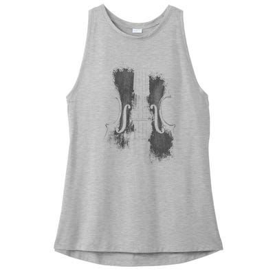 Violin Player Instrument Music Teacher Musical Violinist Ladies PosiCharge Tri-Blend Wicking Tank