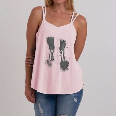 Violin Player Instrument Music Teacher Musical Violinist Women's Strappy Tank