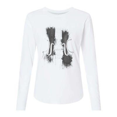 Violin Player Instrument Music Teacher Musical Violinist Womens Cotton Relaxed Long Sleeve T-Shirt