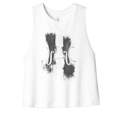 Violin Player Instrument Music Teacher Musical Violinist Women's Racerback Cropped Tank