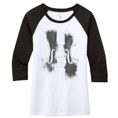 Violin Player Instrument Music Teacher Musical Violinist Women's Tri-Blend 3/4-Sleeve Raglan Shirt