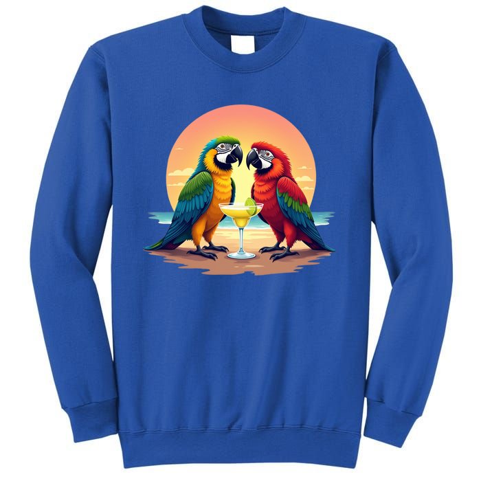 Vintage Parrots Ing Margarita On Summer Group Bird Gift Sweatshirt