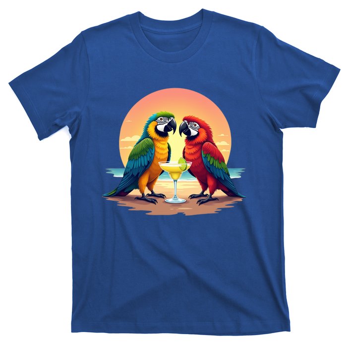 Vintage Parrots Ing Margarita On Summer Group Bird Gift T-Shirt