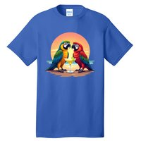 Vintage Parrots Ing Margarita On Summer Group Bird Gift Tall T-Shirt