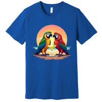 Vintage Parrots Ing Margarita On Summer Group Bird Gift Premium T-Shirt