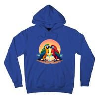 Vintage Parrots Ing Margarita On Summer Group Bird Gift Tall Hoodie