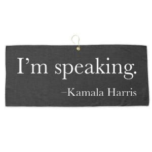 Vice President Kamala Harris 2024 Im Speaking Large Microfiber Waffle Golf Towel