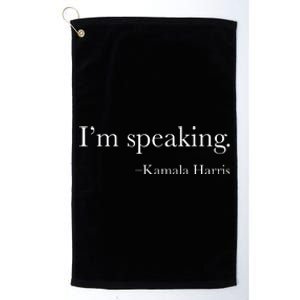 Vice President Kamala Harris 2024 Im Speaking Platinum Collection Golf Towel