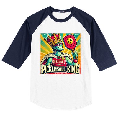 Vintage Pickleball King Baseball Sleeve Shirt