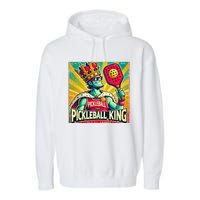 Vintage Pickleball King Garment-Dyed Fleece Hoodie