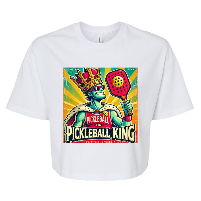 Vintage Pickleball King Bella+Canvas Jersey Crop Tee