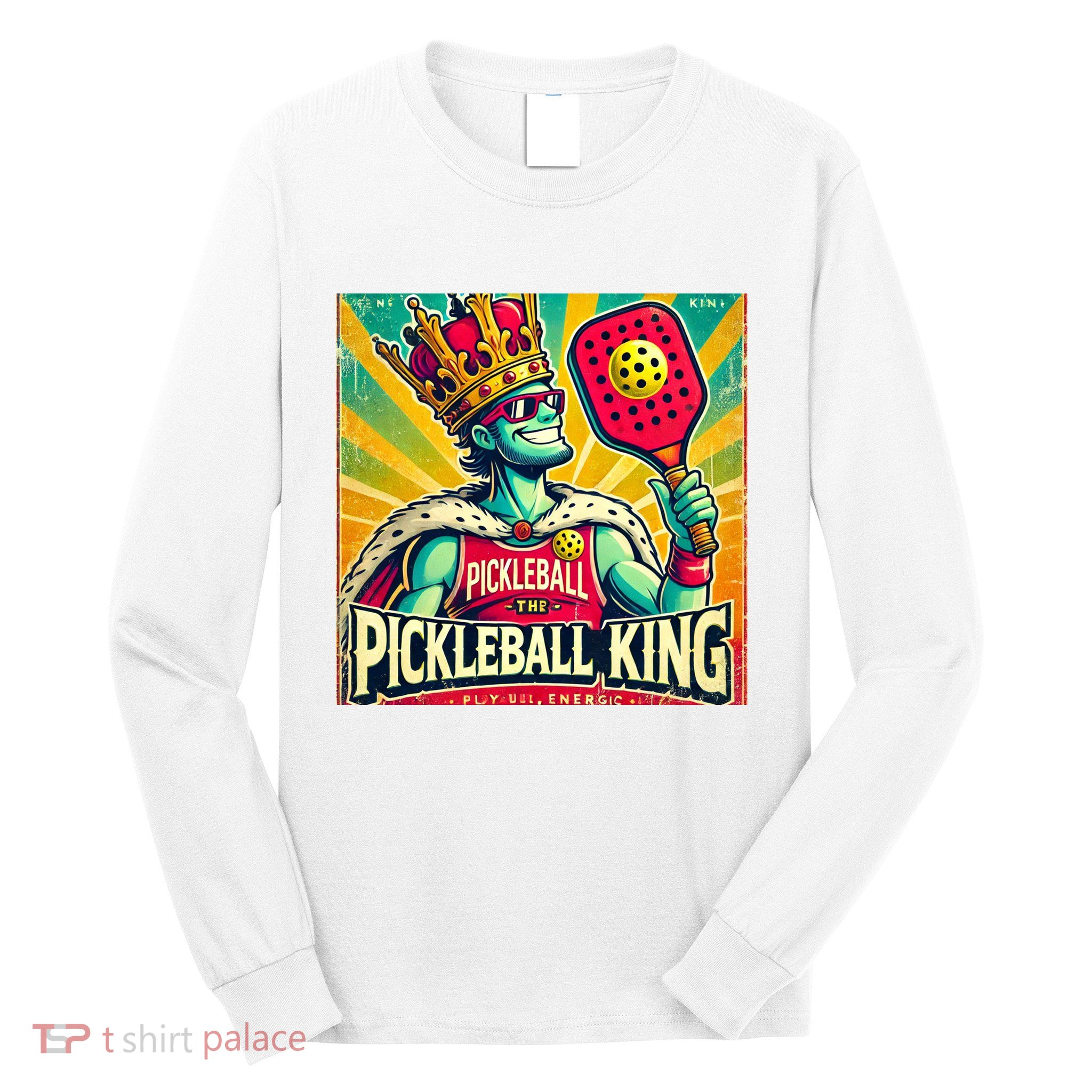 Vintage Pickleball King Long Sleeve Shirt
