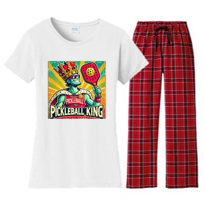 Vintage Pickleball King Women's Flannel Pajama Set