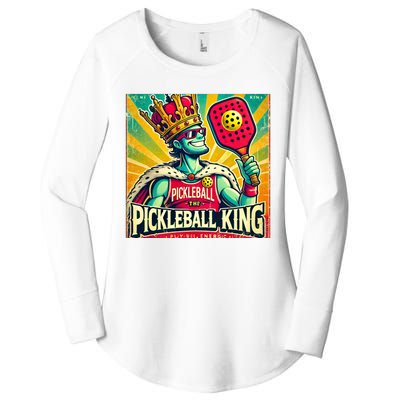 Vintage Pickleball King Women's Perfect Tri Tunic Long Sleeve Shirt