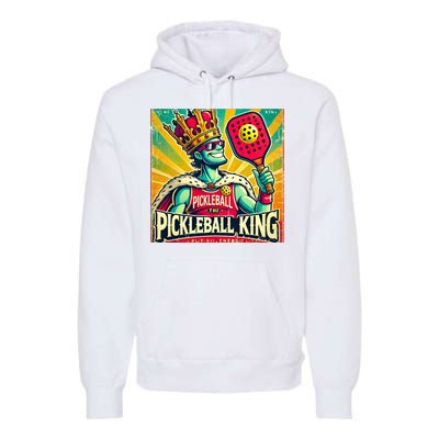 Vintage Pickleball King Premium Hoodie