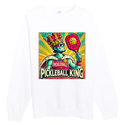 Vintage Pickleball King Premium Crewneck Sweatshirt