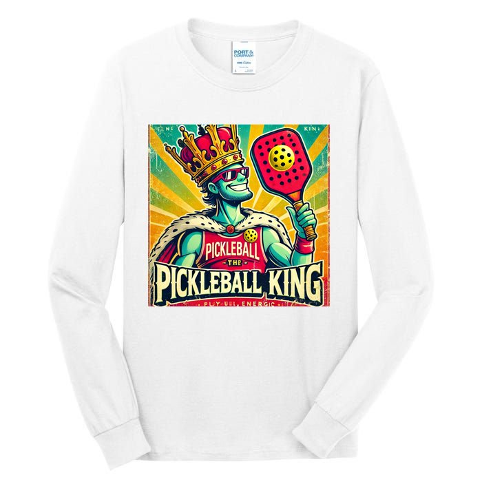 Vintage Pickleball King Tall Long Sleeve T-Shirt