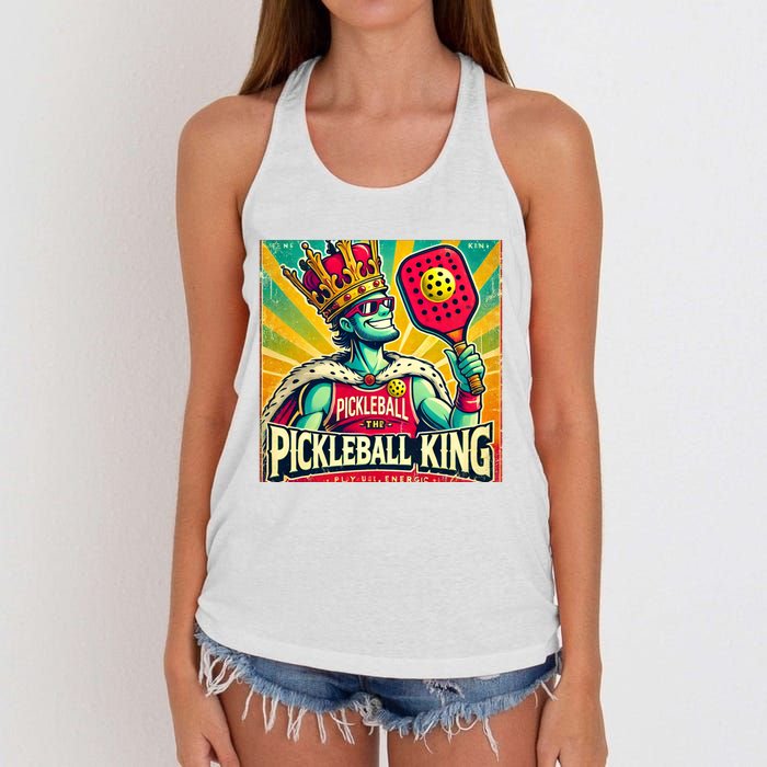 Vintage Pickleball King Women's Knotted Racerback Tank