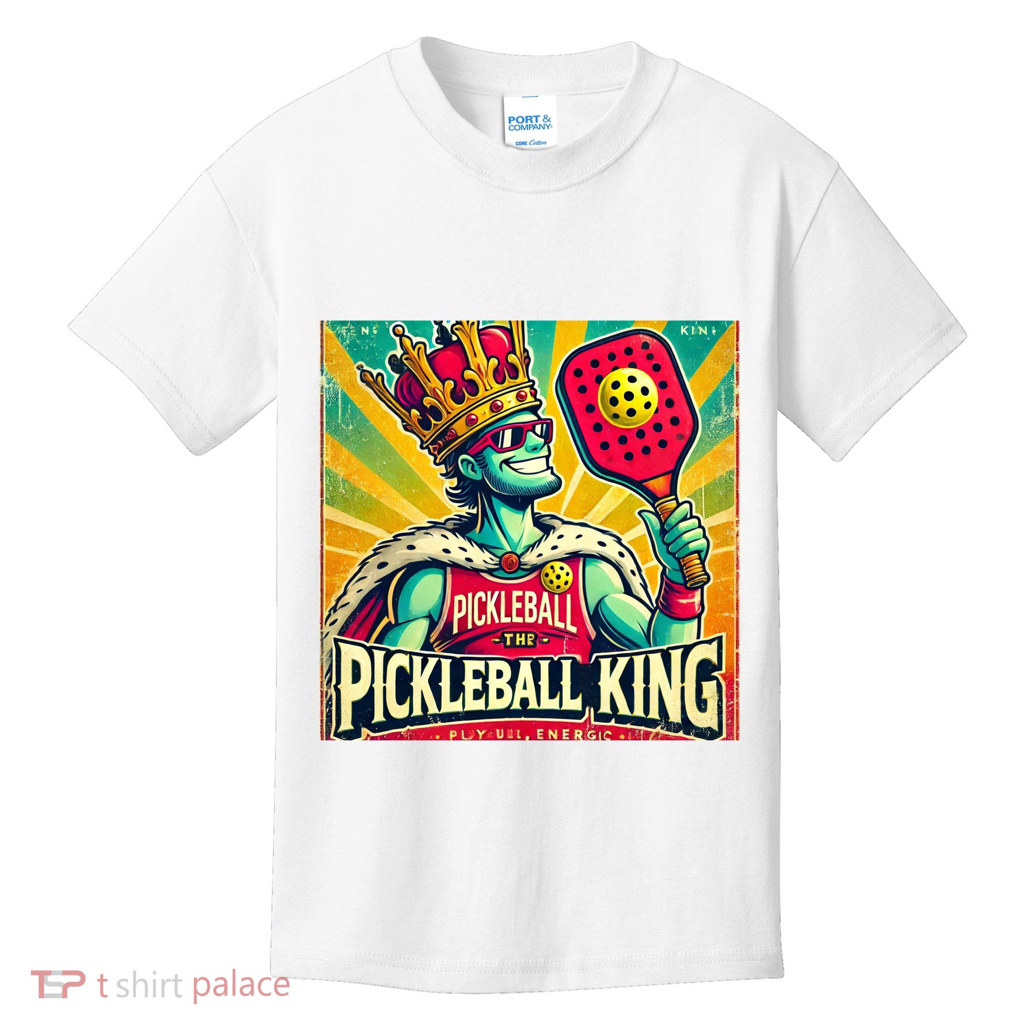 Vintage Pickleball King Kids T-Shirt