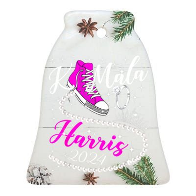 Vote President Kamala Election Sneakers Kamala Harris 2024 Gift Ceramic Bell Ornament