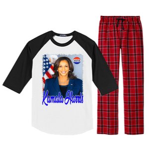 Vote President Kamala Harris 2024 Raglan Sleeve Pajama Set