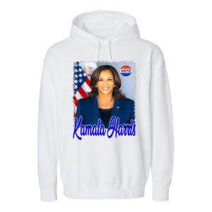 Vote President Kamala Harris 2024 Garment-Dyed Fleece Hoodie