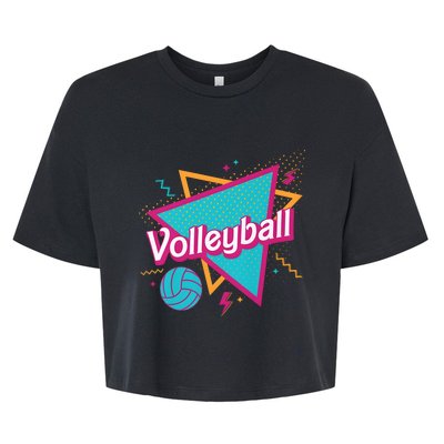 Volleyball Player Lover Ball Bella+Canvas Jersey Crop Tee