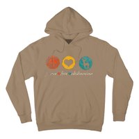 Vintage Peace Love Chihuahua Dog Lover Gifts Hoodie