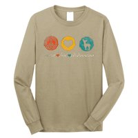 Vintage Peace Love Chihuahua Dog Lover Gifts Long Sleeve Shirt