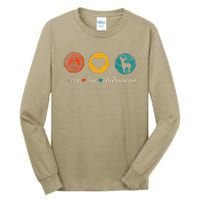 Vintage Peace Love Chihuahua Dog Lover Gifts Tall Long Sleeve T-Shirt