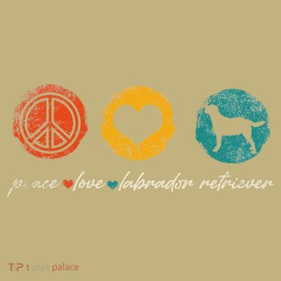 Vintage Peace Love Labrador Retriever Dog Lover Gifts T-Shirt