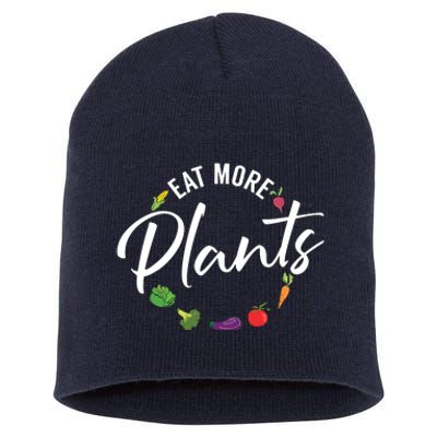 Veganism Plant Lover Eat More Plants Kale Vegan Short Acrylic Beanie