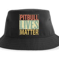 Vintage Pitbull Lives Matter Love Pitbulls Sustainable Bucket Hat