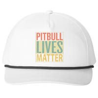 Vintage Pitbull Lives Matter Love Pitbulls Snapback Five-Panel Rope Hat