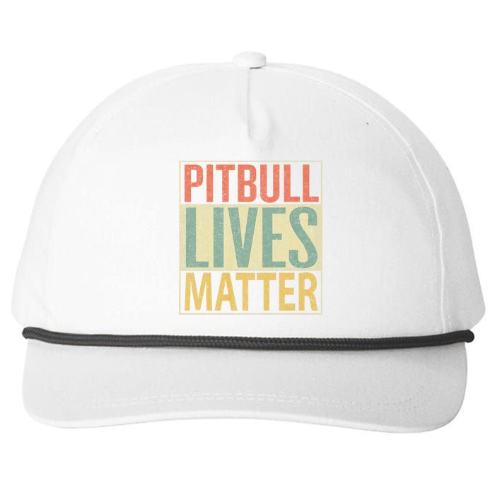 Vintage Pitbull Lives Matter Love Pitbulls Snapback Five-Panel Rope Hat