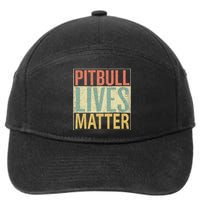 Vintage Pitbull Lives Matter Love Pitbulls 7-Panel Snapback Hat