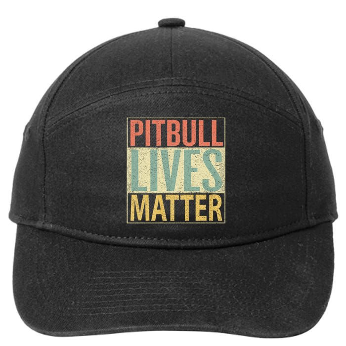 Vintage Pitbull Lives Matter Love Pitbulls 7-Panel Snapback Hat