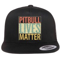 Vintage Pitbull Lives Matter Love Pitbulls Flat Bill Trucker Hat