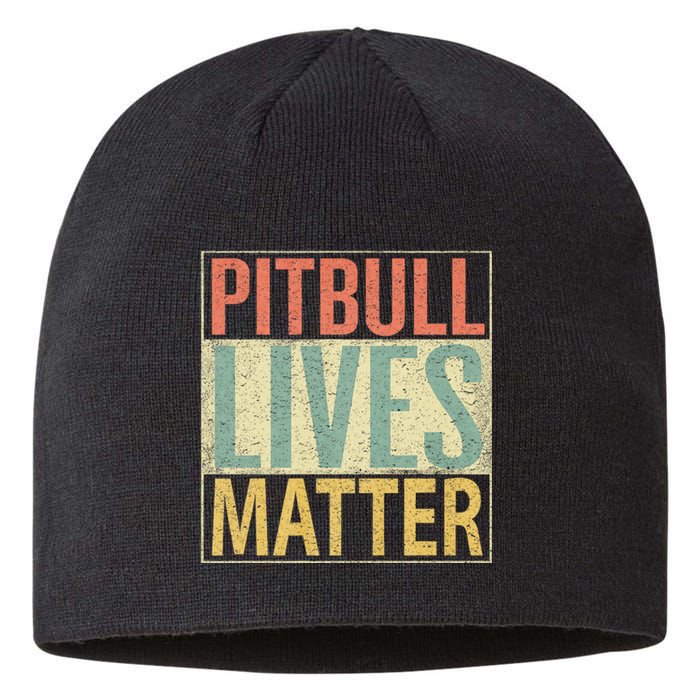 Vintage Pitbull Lives Matter Love Pitbulls Sustainable Beanie