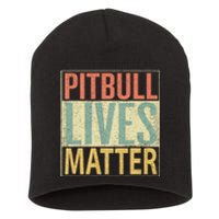 Vintage Pitbull Lives Matter Love Pitbulls Short Acrylic Beanie