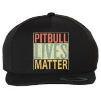 Vintage Pitbull Lives Matter Love Pitbulls Wool Snapback Cap