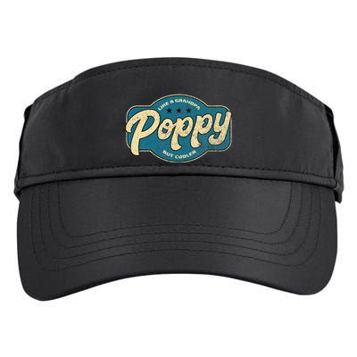 Vintage Poppy Like A Grandpa But Cooler Grandpa Poppy Adult Drive Performance Visor