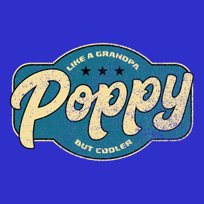 Vintage Poppy Like A Grandpa But Cooler Grandpa Poppy Button