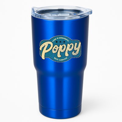 Vintage Poppy Like A Grandpa But Cooler Grandpa Poppy Tumbler