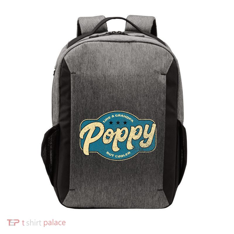 Vintage Poppy Like A Grandpa But Cooler Grandpa Poppy Vector Backpack
