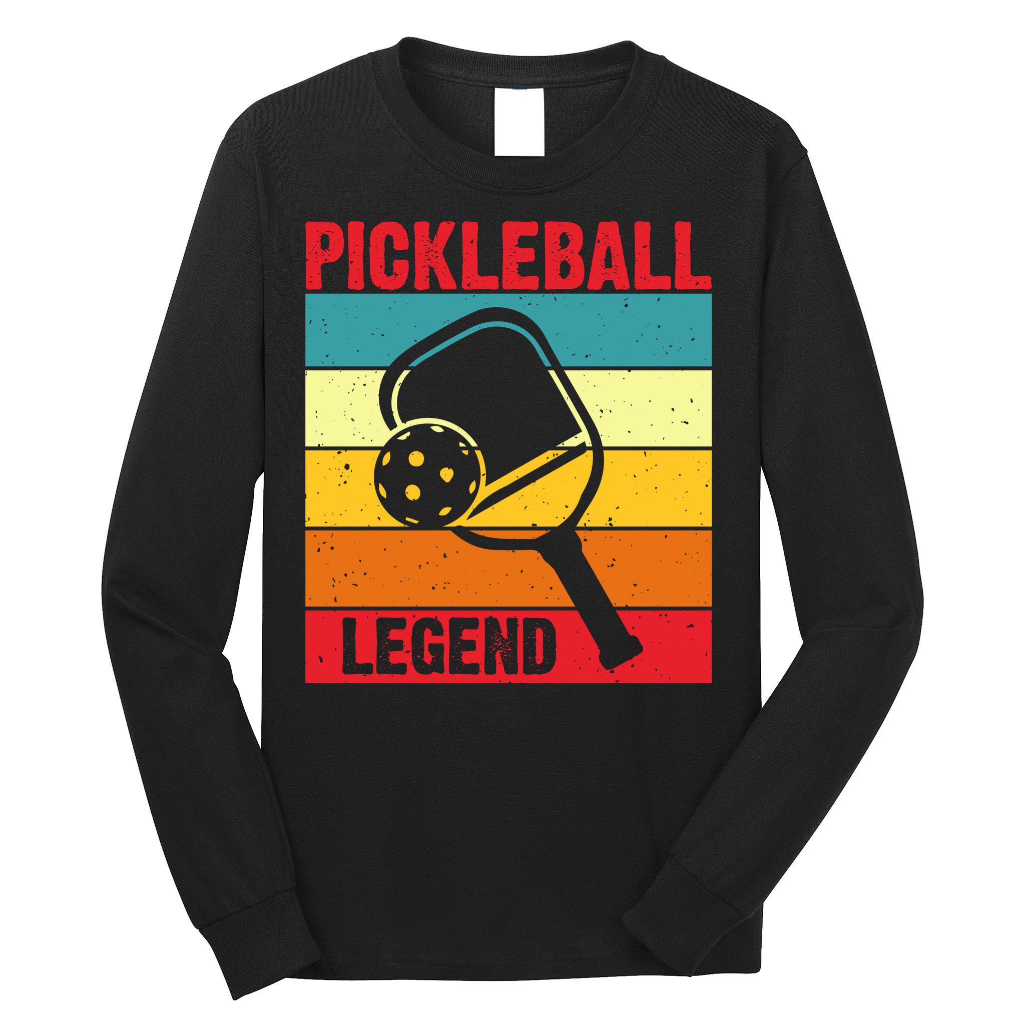 Vintage Pickleball Legend Paddles Player Sport Gift Long Sleeve Shirt