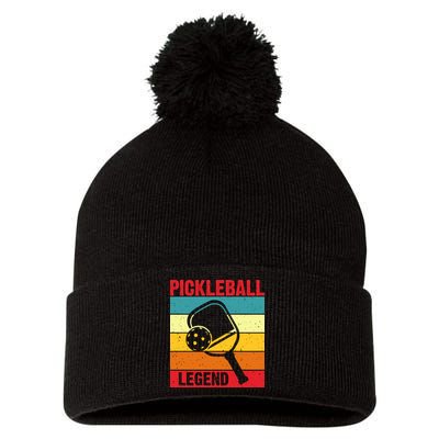 Vintage Pickleball Legend Paddles Player Sport Gift Pom Pom 12in Knit Beanie