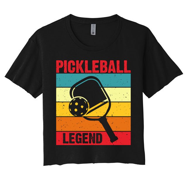Vintage Pickleball Legend Paddles Player Sport Gift Crop Top