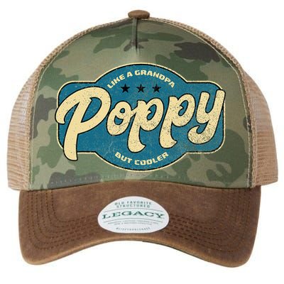 Vintage Poppy Like A Grandpa But Cooler Grandpa Poppy Legacy Tie Dye Trucker Hat
